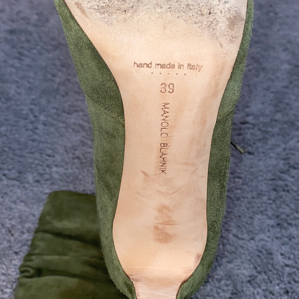 Green Suede Booties - image 7